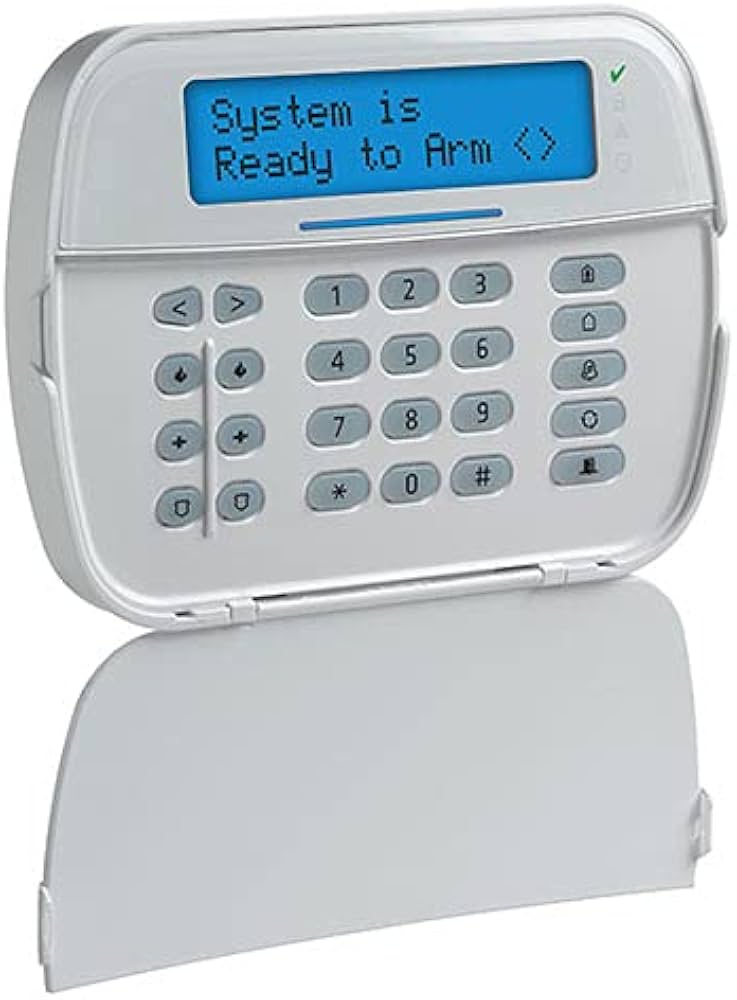 Home security keypad with physical buttons